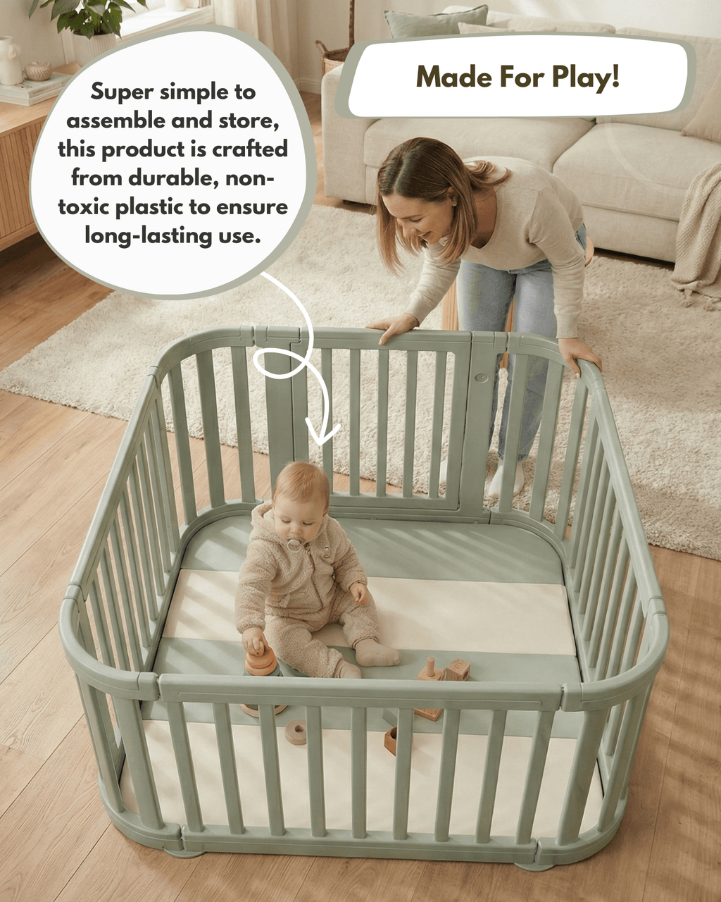 All Stars Playpen - Green - Baby&More