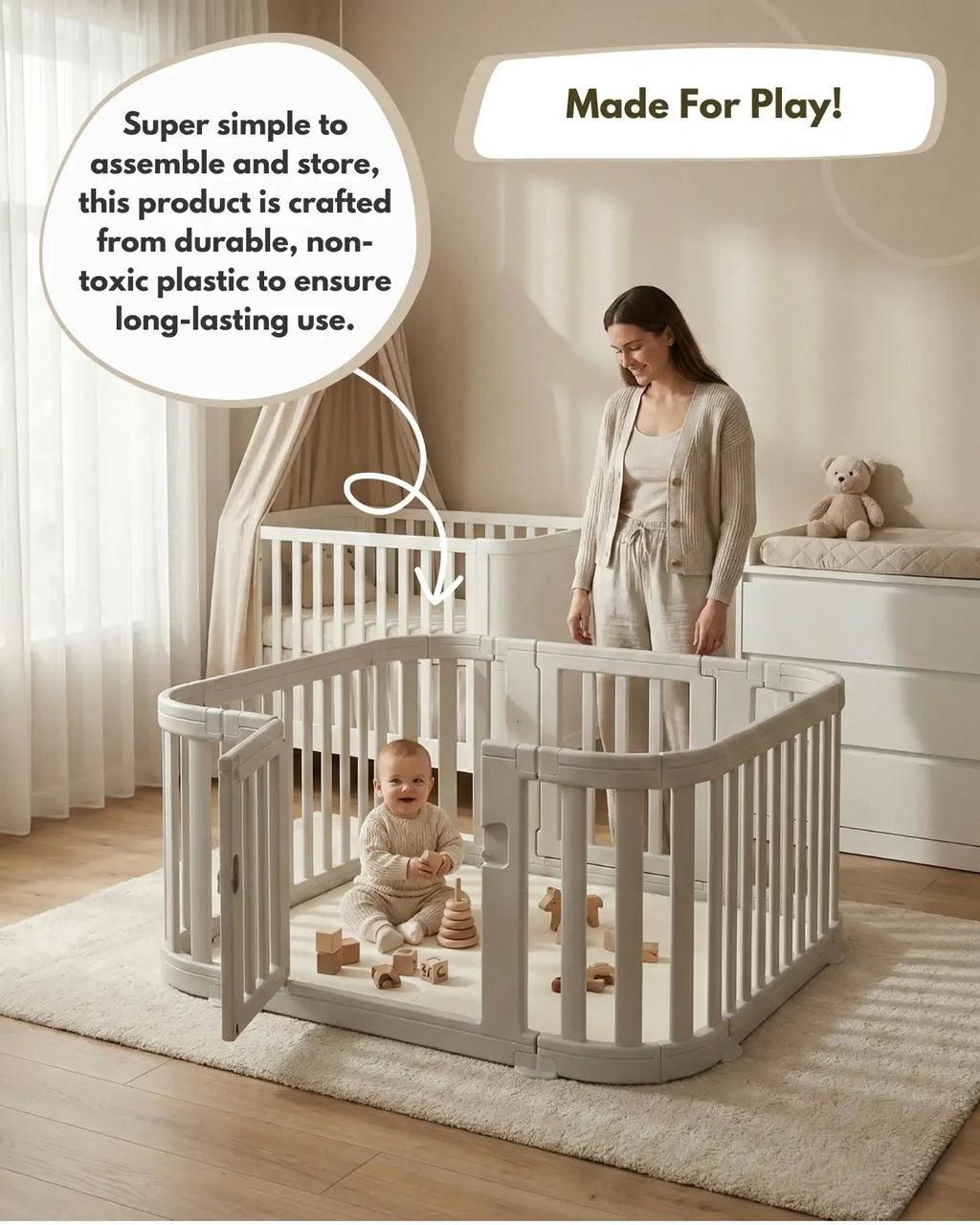All Stars Playpen - Grey - Baby&More