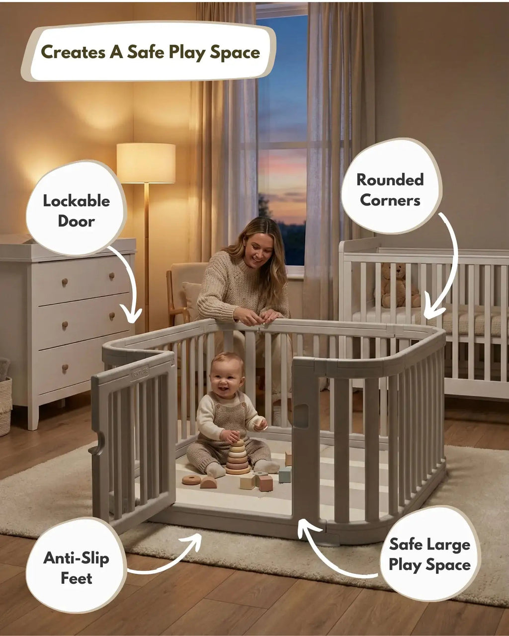 All Stars Playpen - Grey - Baby&More