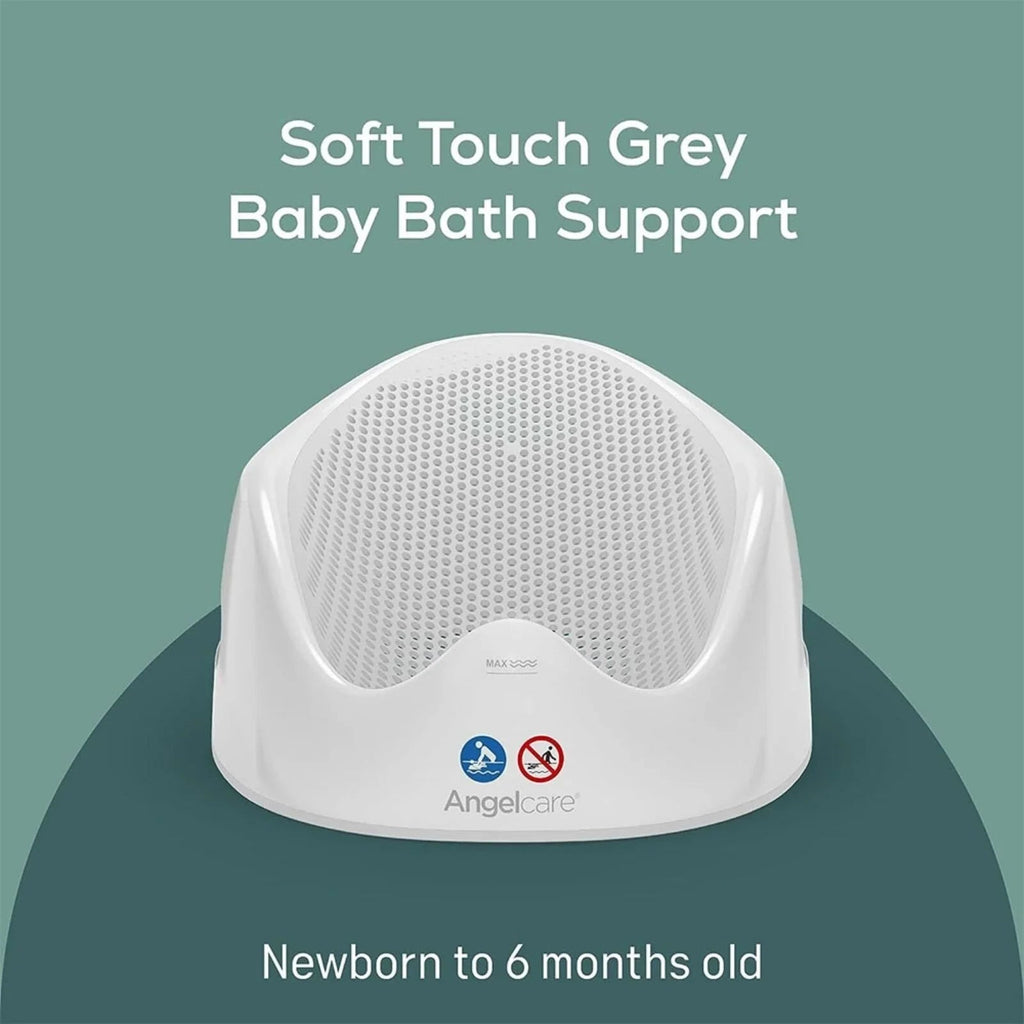 Angelcare Soft Touch Baby Bath Support - Grey - Baby&More