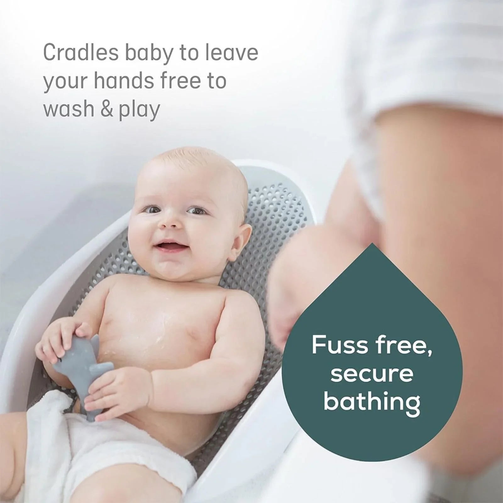 Angelcare Soft Touch Baby Bath Support - Grey - Baby&More