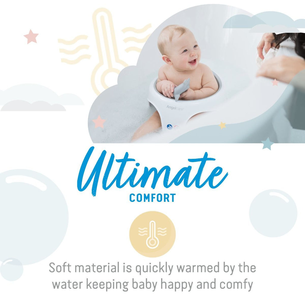 Angelcare Soft-Touch Bath Seat - Grey - Baby&More