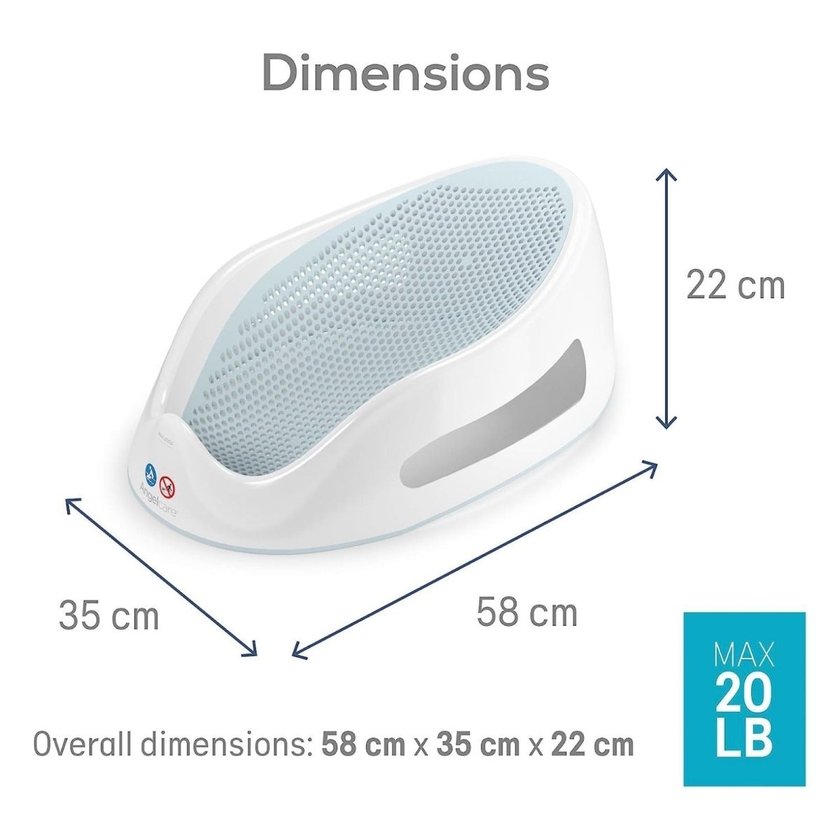 Angelcare Soft - Touch Bath Support Aqua - Baby&More