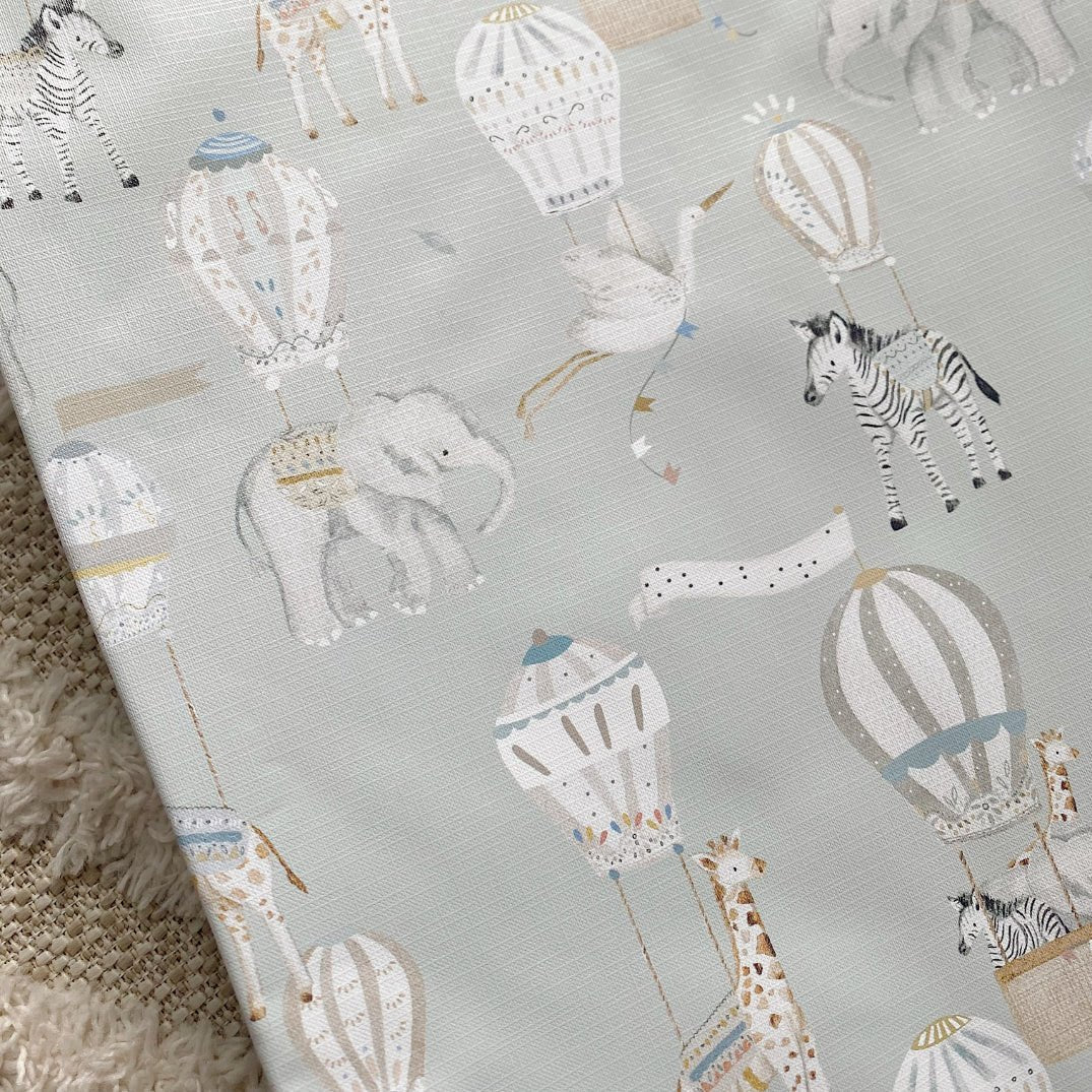 Anti - Roll Wedge Baby Changing Mat - Blue Hot Air Balloons Print - Baby&More