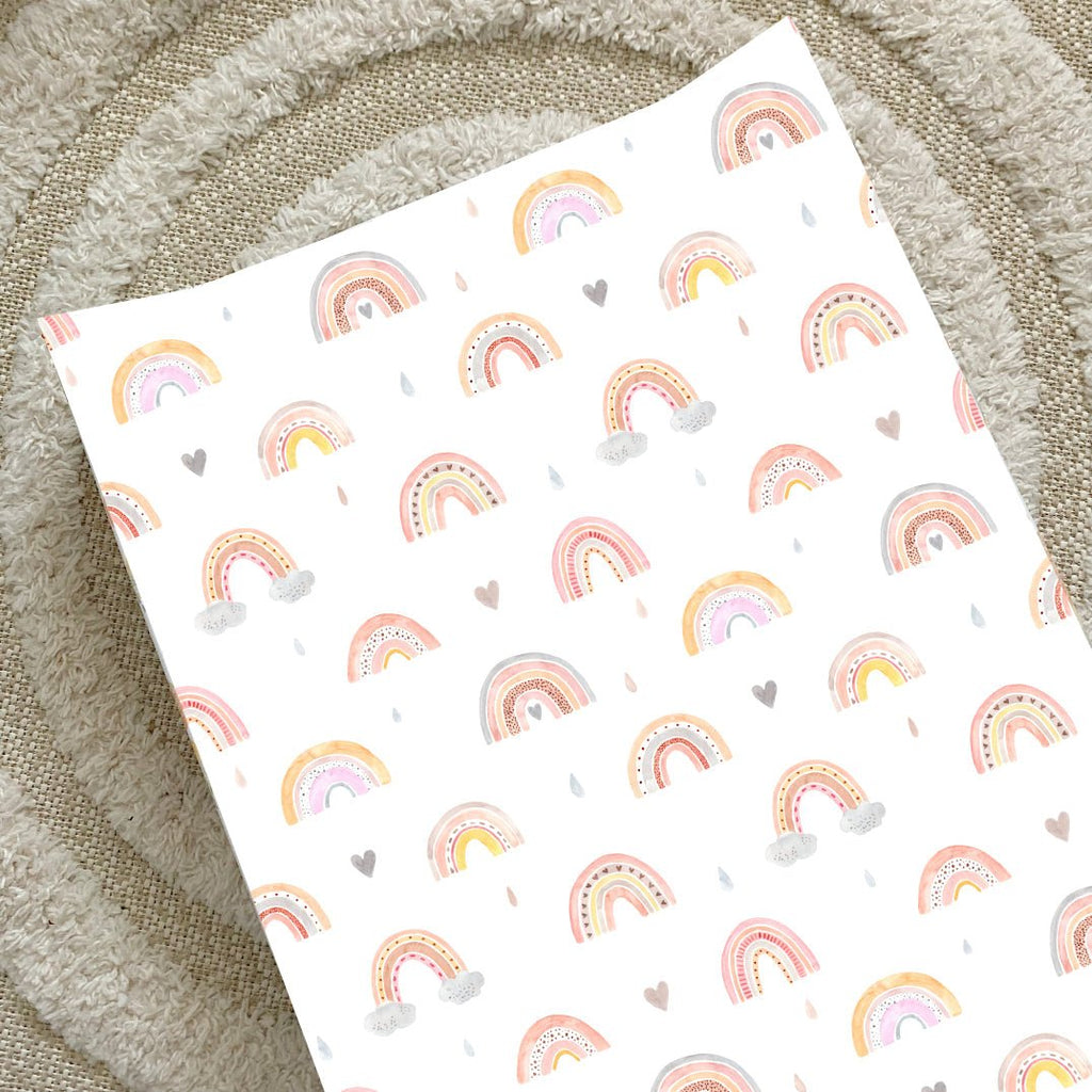 Anti - Roll Wedge Changing Mat - Rainbow Beau - Baby&More