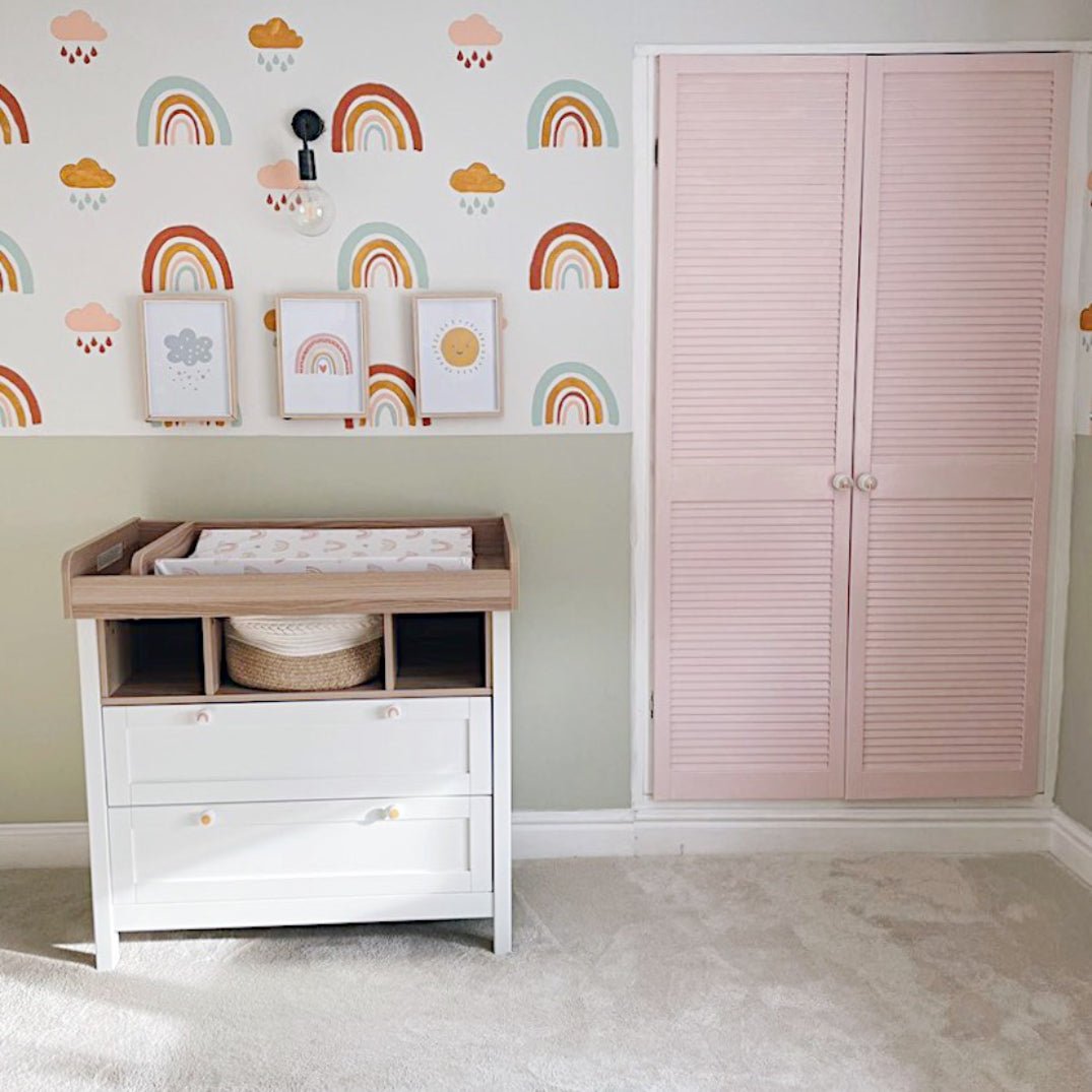 Anti - Roll Wedge Changing Mat - Rainbow Beau - Baby&More