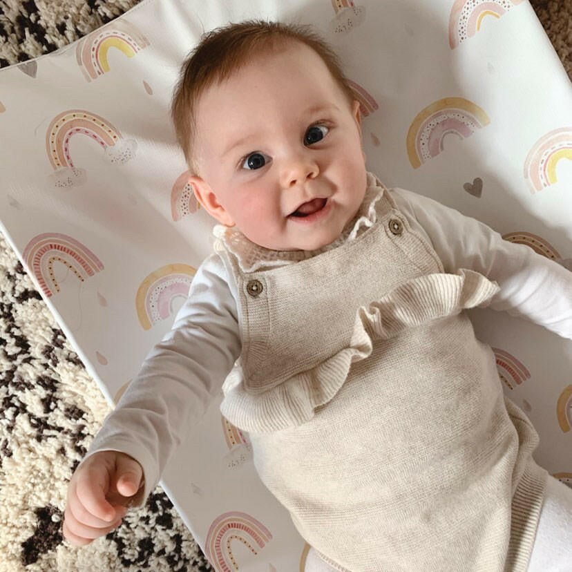 Anti - Roll Wedge Changing Mat - Rainbow Beau - Baby&More