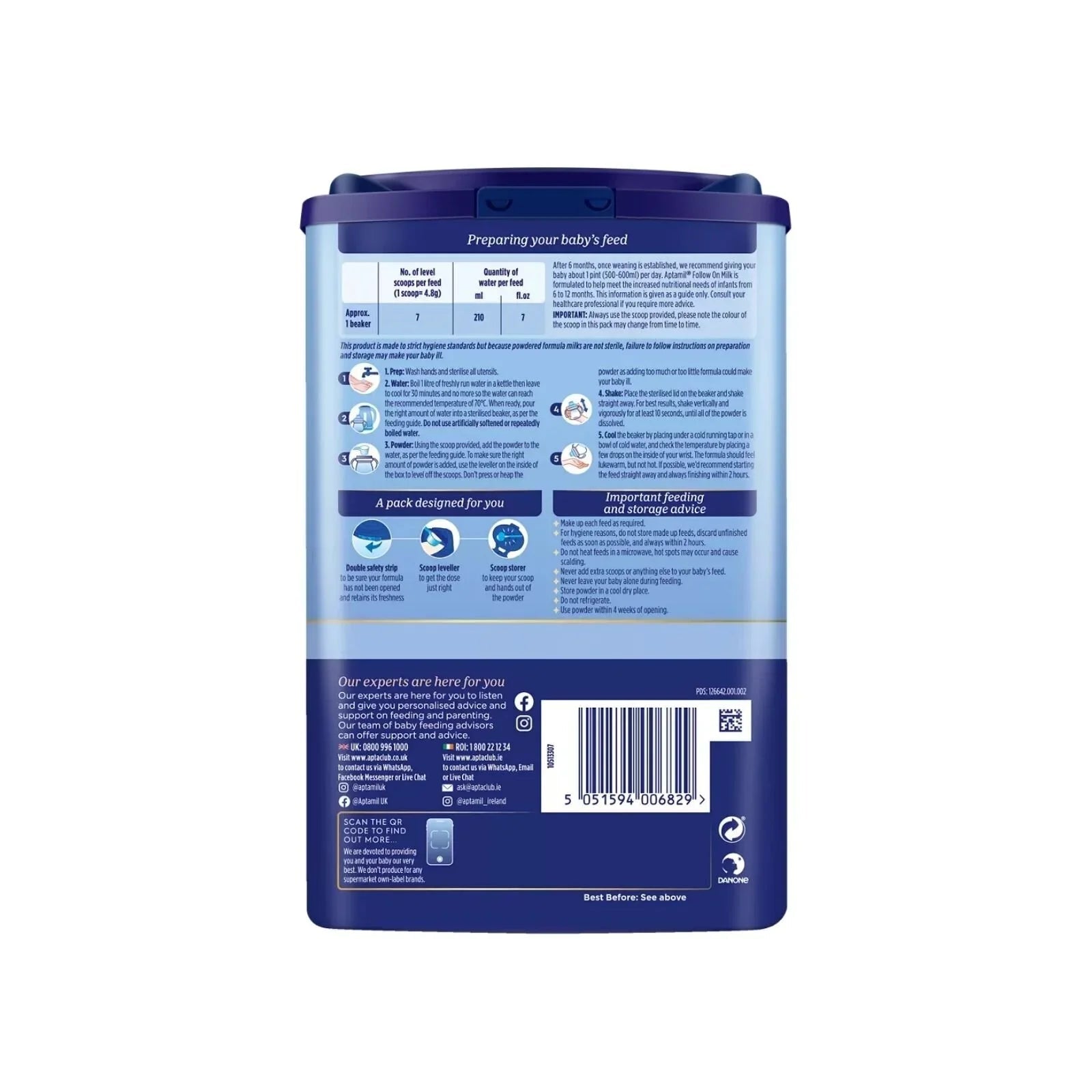 Aptamil 2 Follow On Milk Formula - 6 - 12 months 800g - Baby&More