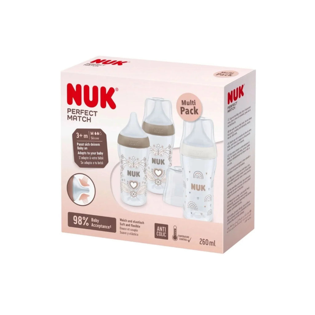 NUK Anti-Colic Perfect Match 260ml - Pack of 3