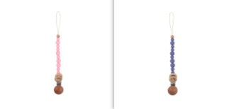 Beech & Silicone Dummy / Pacifier Clip