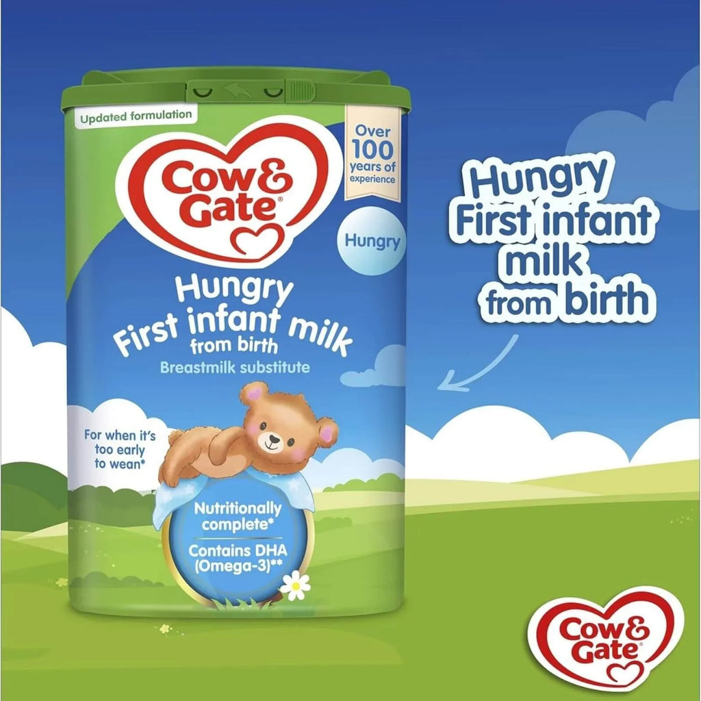 Cow and Gate 1 Hungry Baby Milk Formula - 0-6 months 800g