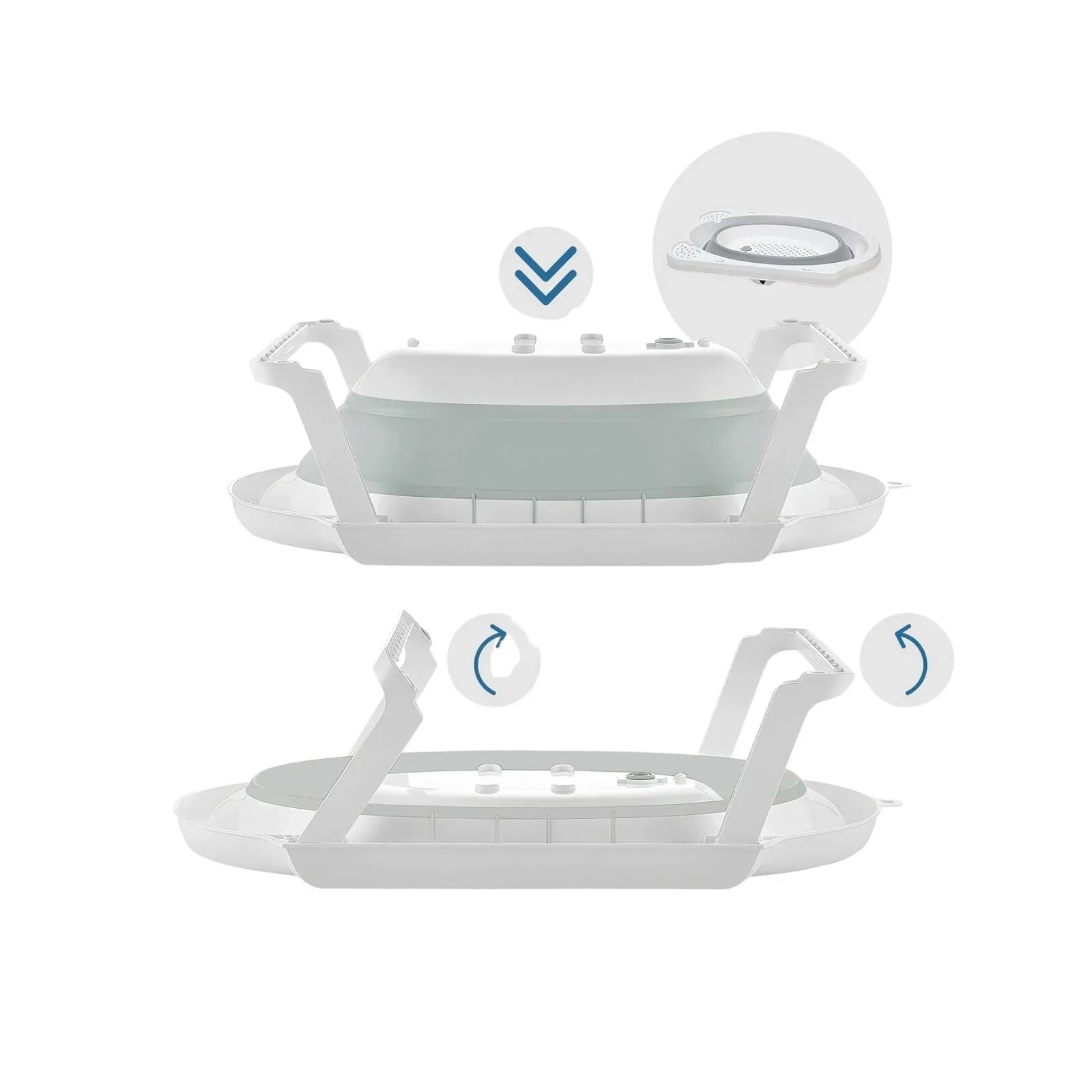 baby plus Foldable Bathtub Set - 3 Pcs