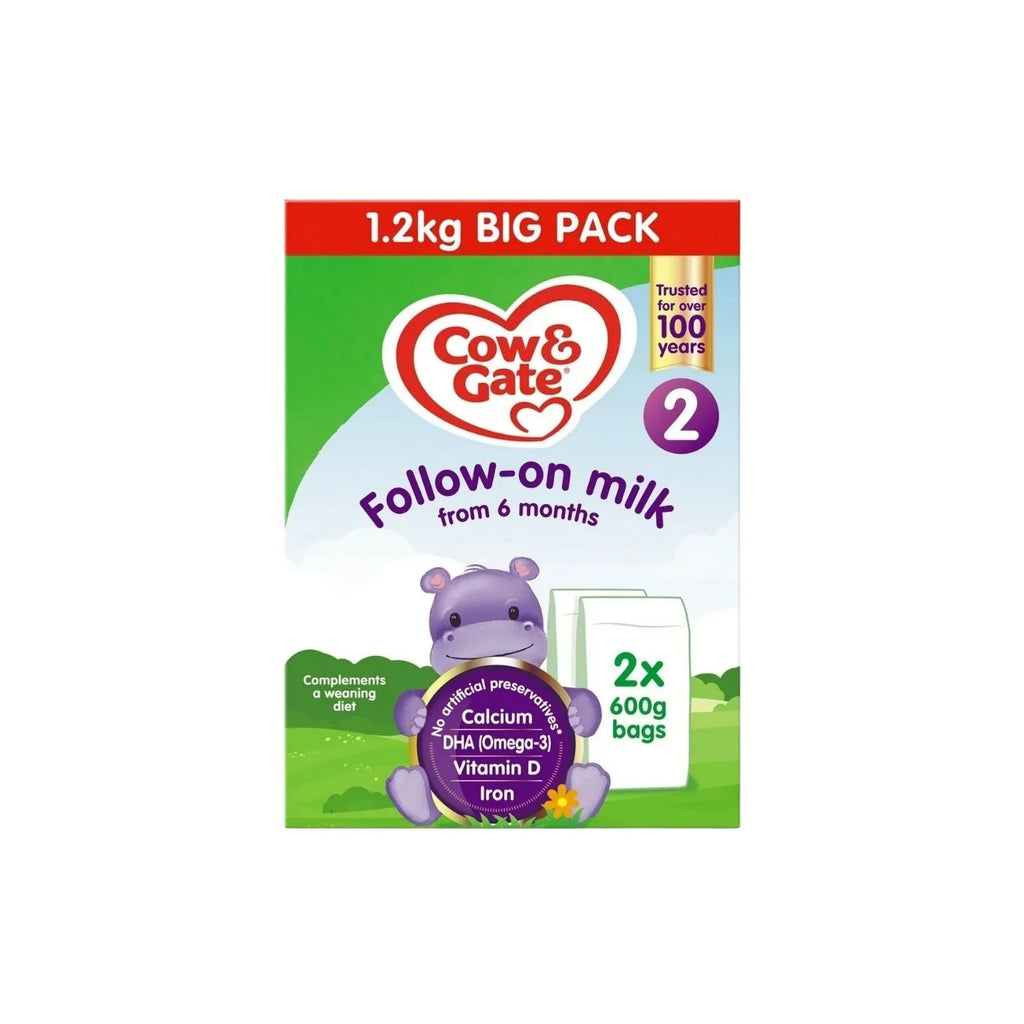 Cow and Gate 2 Follow On Milk Formula  - 6-12 months 1.2kg (2x600g)