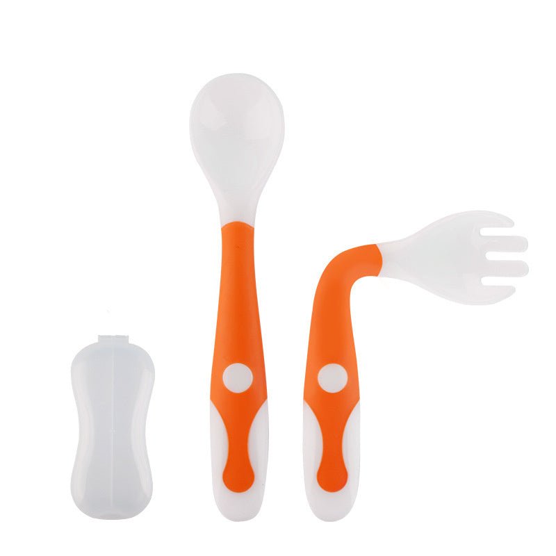 BabbCare Curved Baby Spoon Fork Set - BPA - Free Ergonomic Toddler Utensils - Baby&More