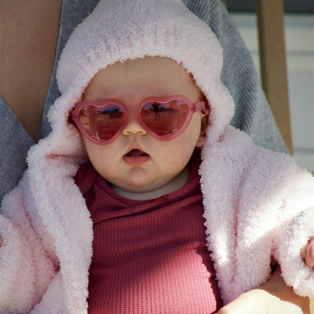 Babiators Original Mirrored Heart Sunglasses - Fuchsia Haze - Baby&More