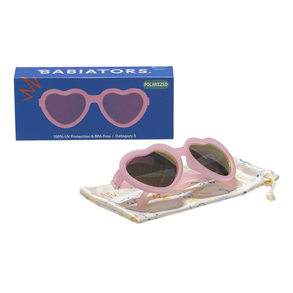 Babiators Polarised Heart Sunglasses - Frosted Pink - Baby&More