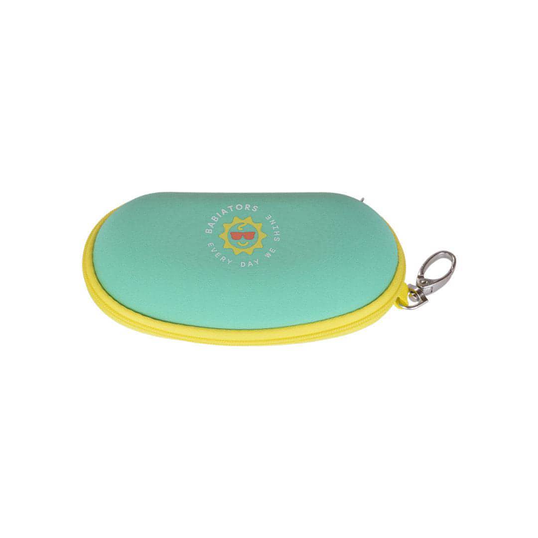 Babiators Sunglasses Travel Case - Aqua with Yellow Trim - Baby&More