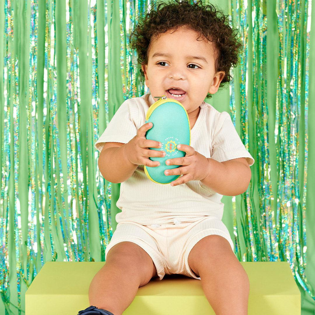 Babiators Sunglasses Travel Case - Aqua with Yellow Trim - Baby&More
