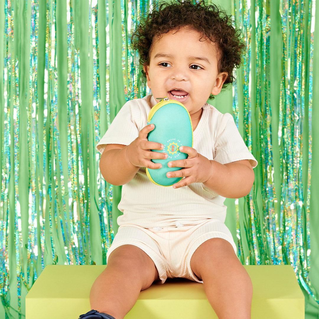 Babiators Sunglasses Travel Case - Aqua with Yellow Trim - Baby&More