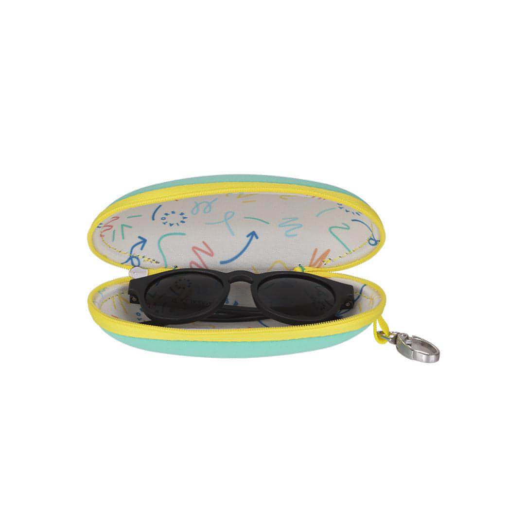 Babiators Sunglasses Travel Case - Aqua with Yellow Trim