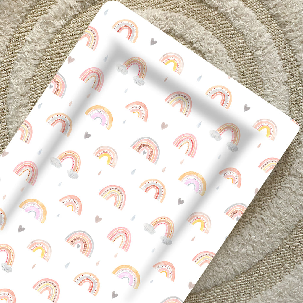 Bobbin and Bumble Standard Changing Mat - Beau Rainbow Print