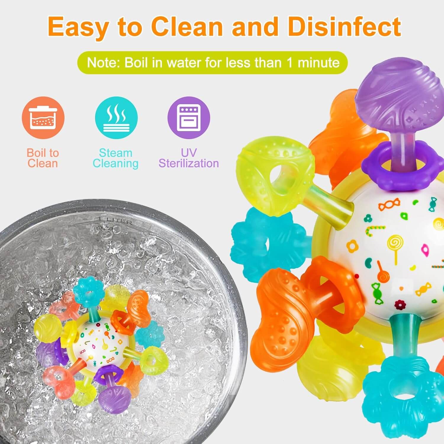 Baby Montessori Sensory Teether Toy - Baby&More