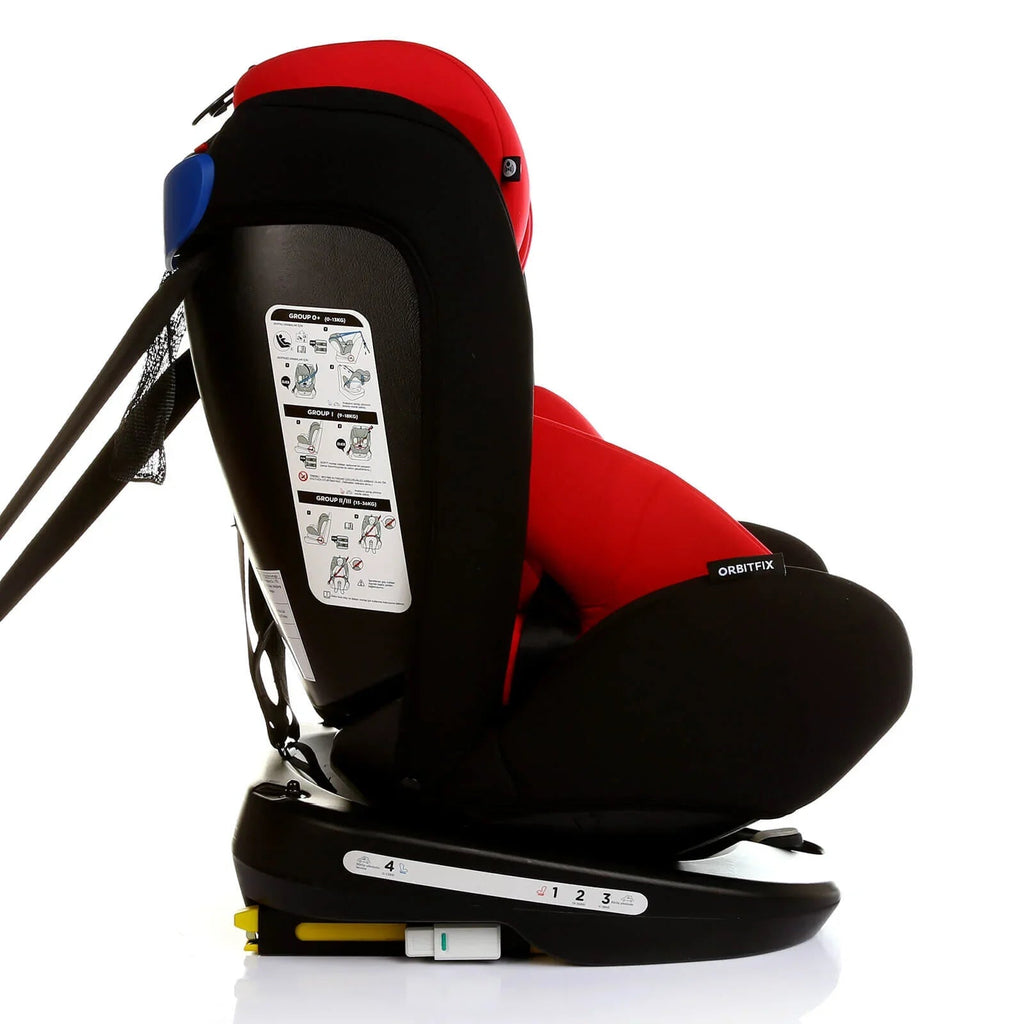 baby plus Orbitfix Group 0+/1/2/3 (Birth to 12 Years) Car Seat - Black Red - Baby&More