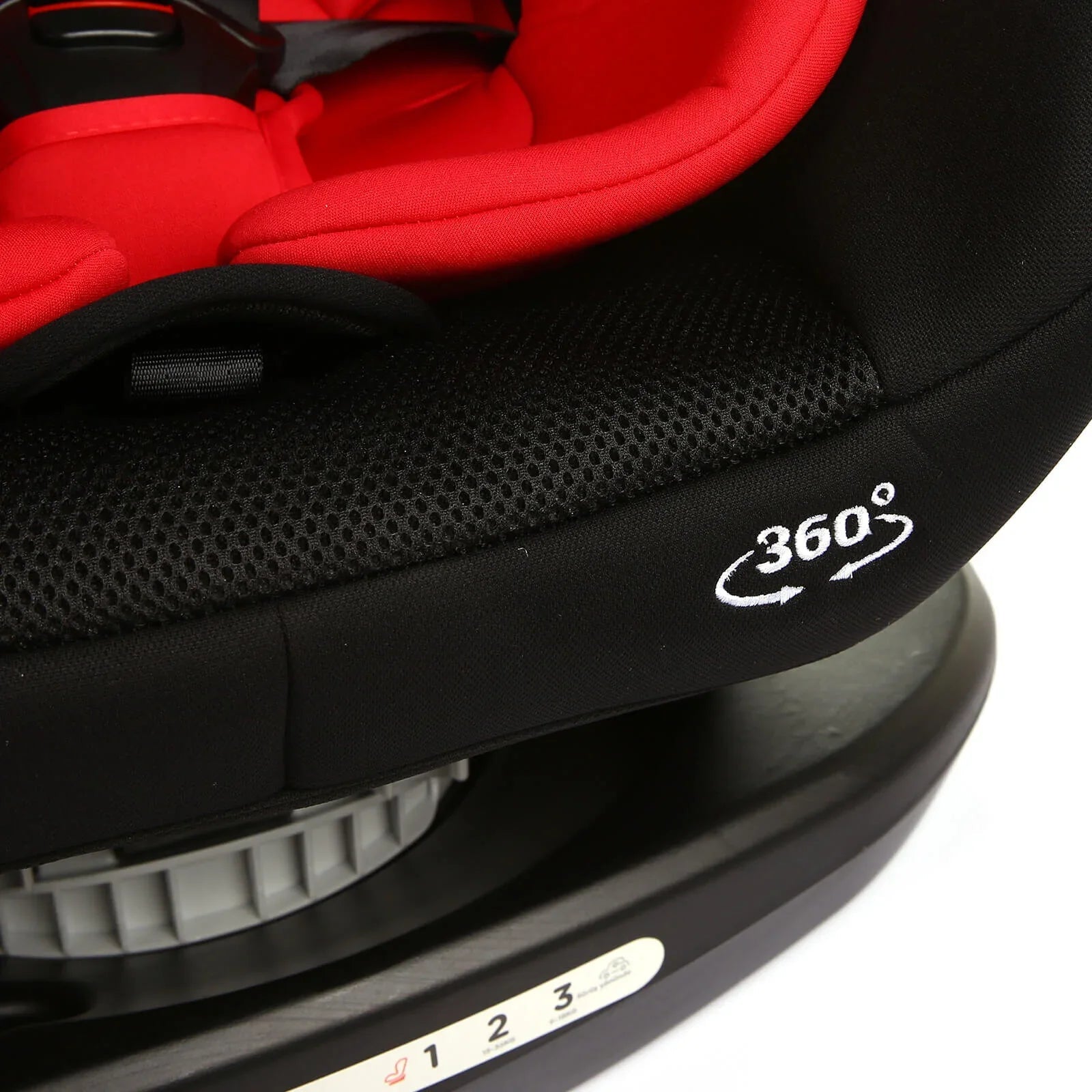 baby plus Orbitfix Group 0+/1/2/3 (Birth to 12 Years) Car Seat - Black Red - Baby&More