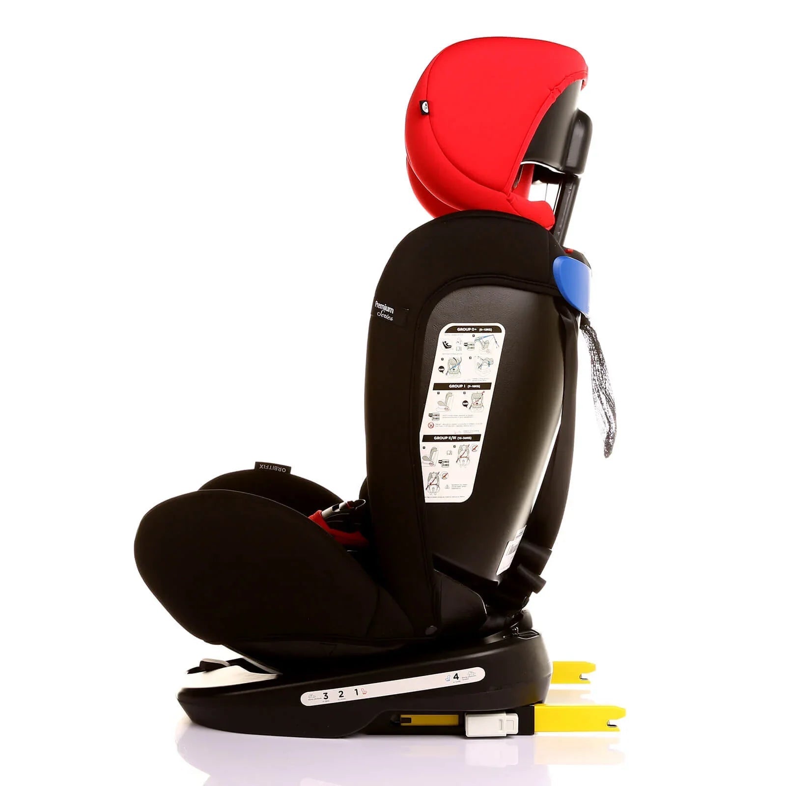 baby plus Orbitfix Group 0+/1/2/3 (Birth to 12 Years) Car Seat - Black Red - Baby&More