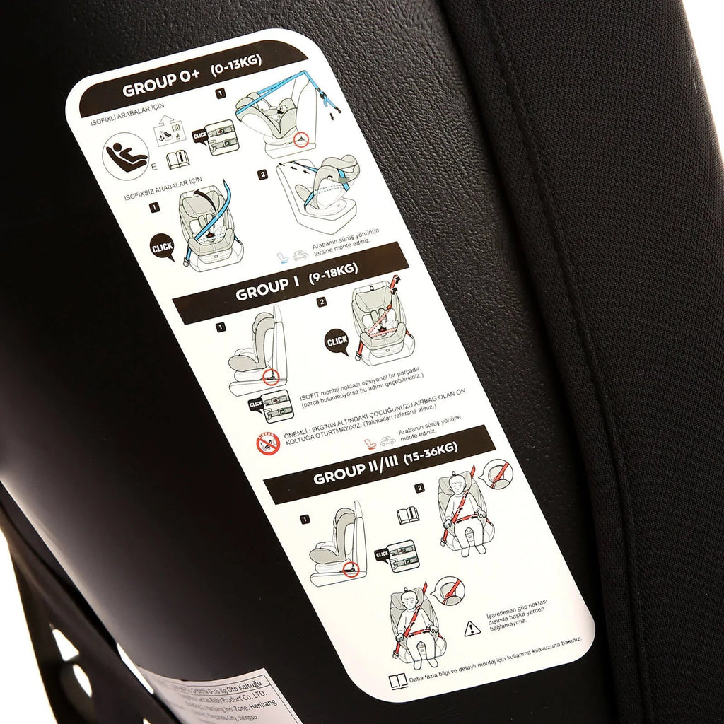 baby plus Orbitfix Group 0+/1/2/3 (Birth to 12 Years) Car Seat - Black Red - Baby&More