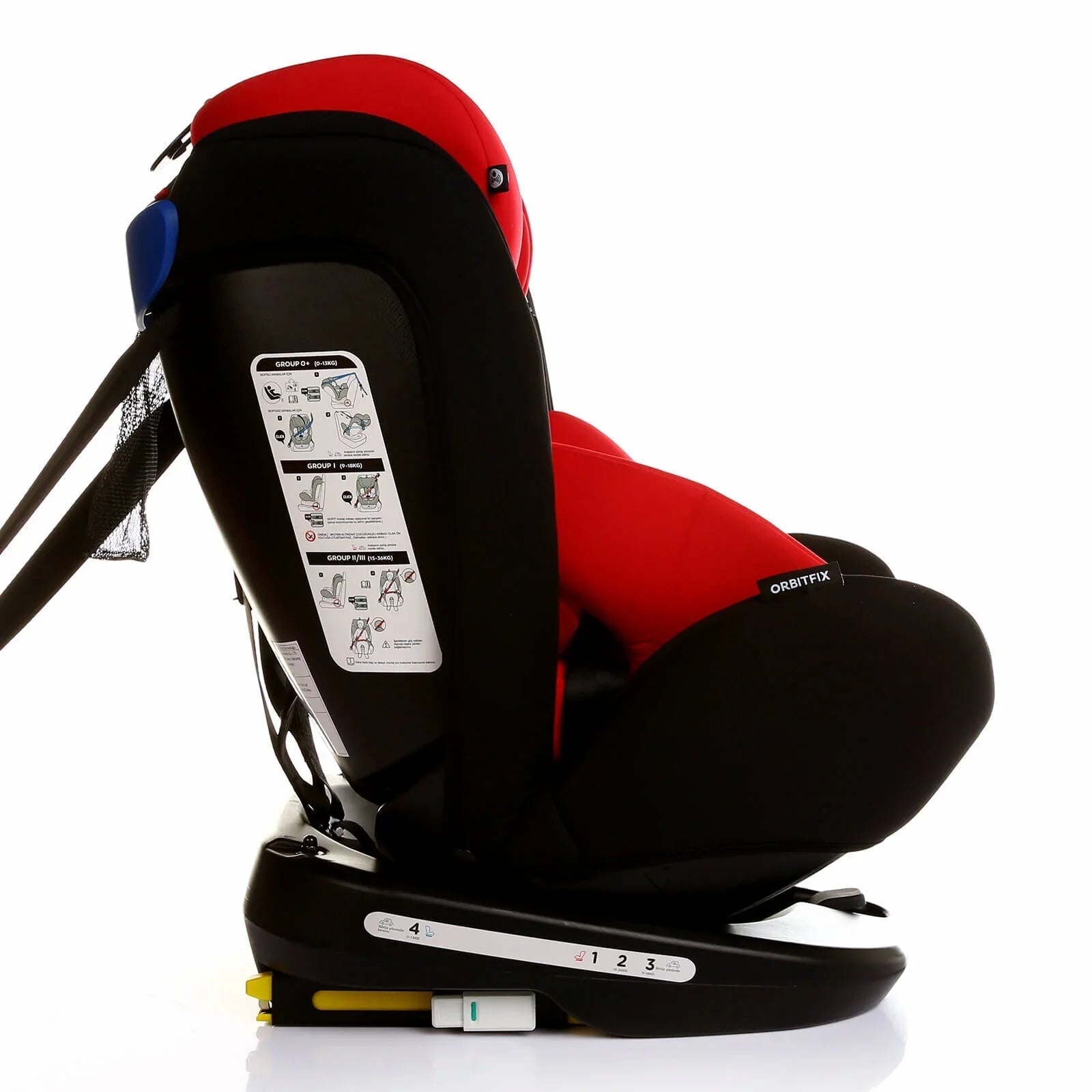 baby plus Orbitfix Group 0+/1/2/3 (Birth to 12 Years) Car Seat - Black Red - Baby&More