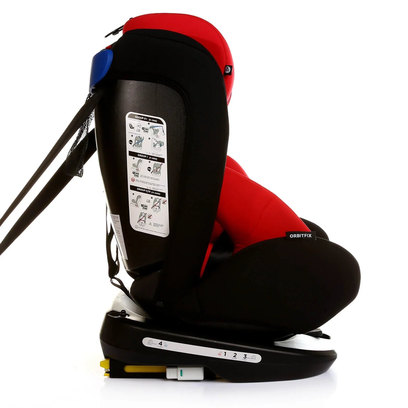 baby plus Orbitfix Group 0+/1/2/3 (Birth to 12 Years) Car Seat - Black Red - Baby&More
