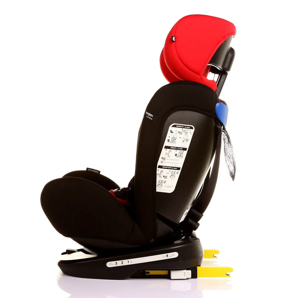 baby plus Orbitfix Group 0+/1/2/3 (Birth to 12 Years) Car Seat - Black Red - Baby&More