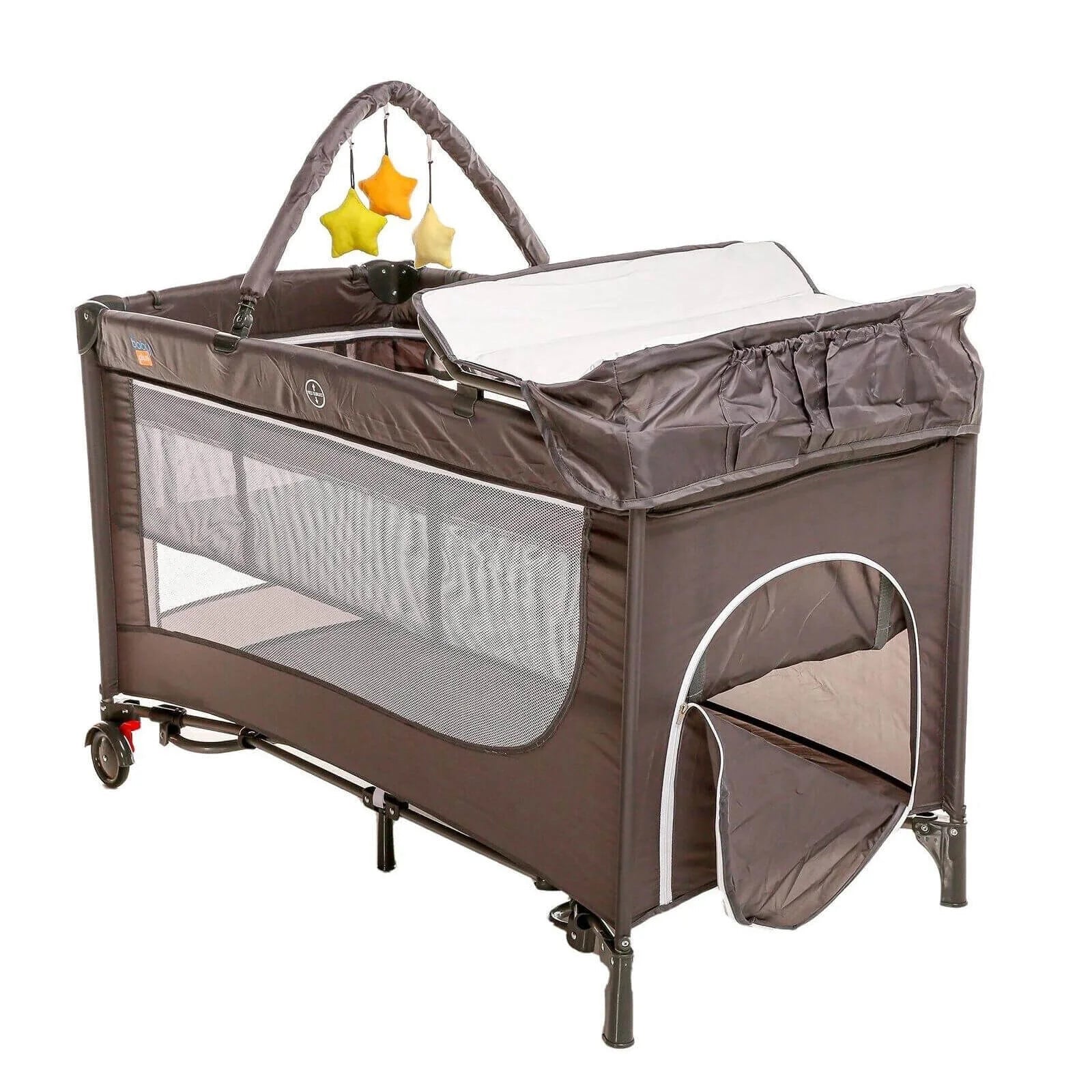 baby plus Play - Sleep Travel Cot - Grey - Baby&More