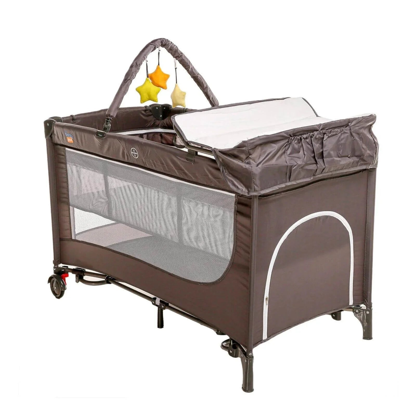 baby plus Play - Sleep Travel Cot - Grey - Baby&More