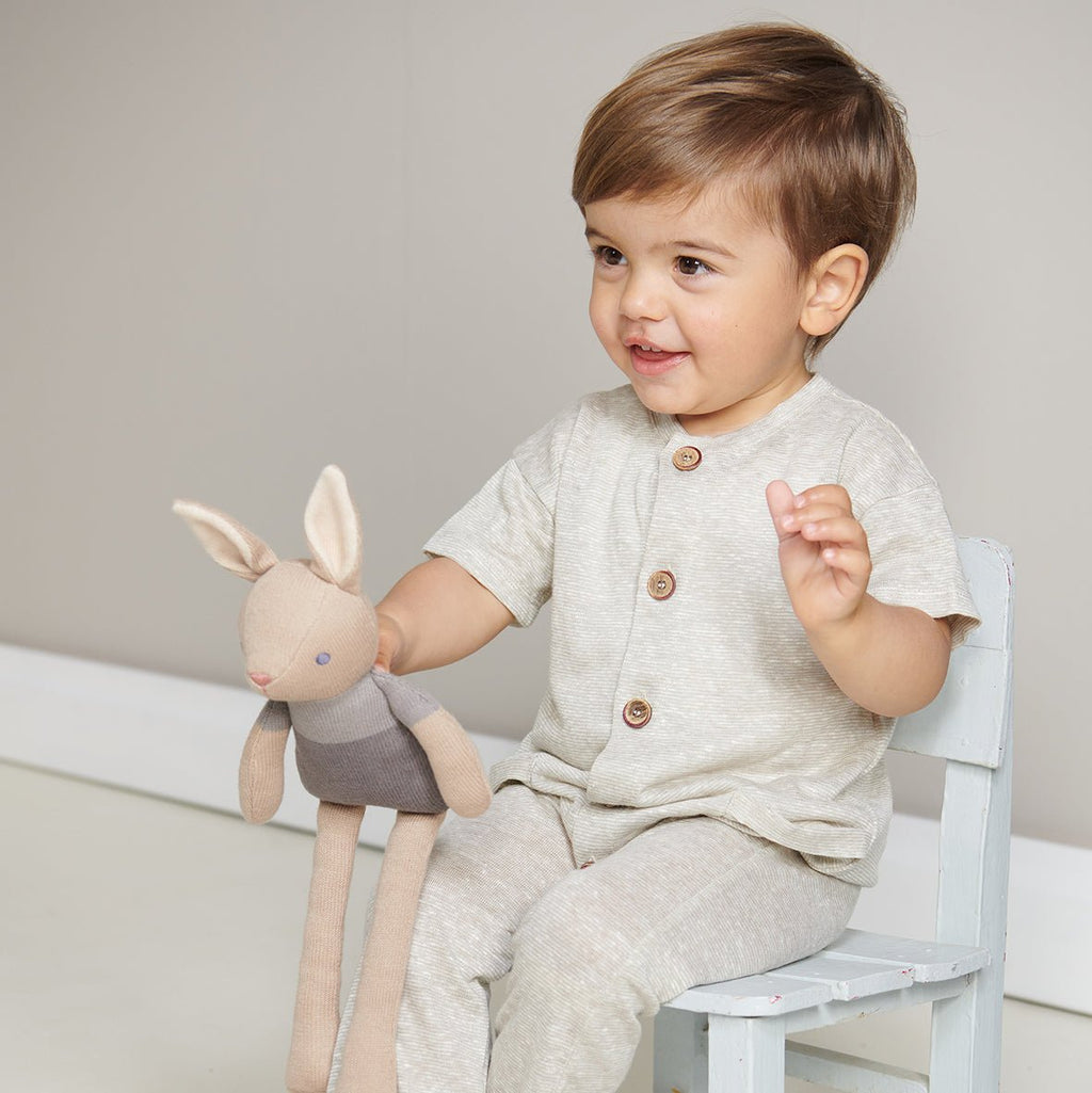 Baby Threads Taupe Bunny Doll - Baby&More