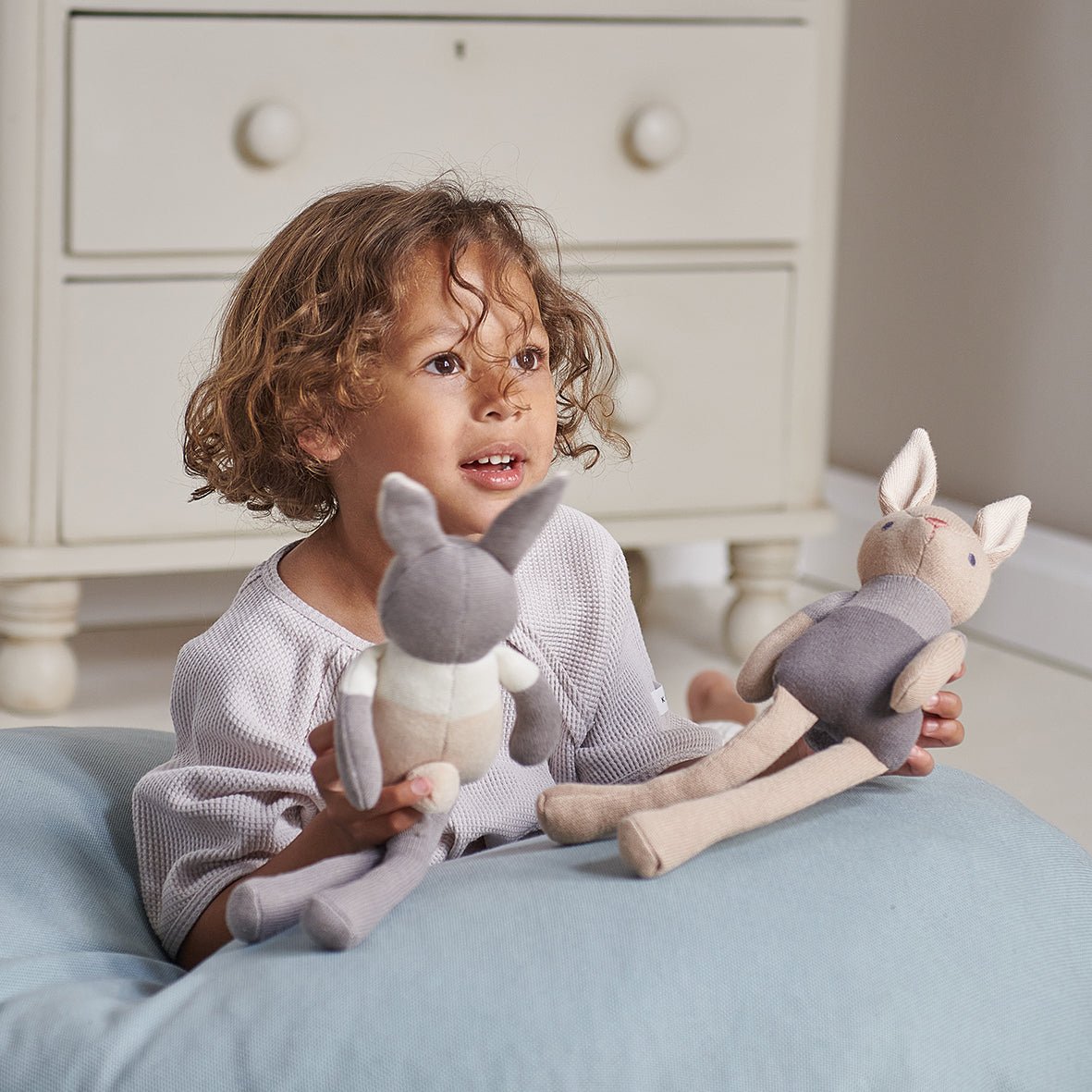 Baby Threads Taupe Bunny Doll - Baby&More