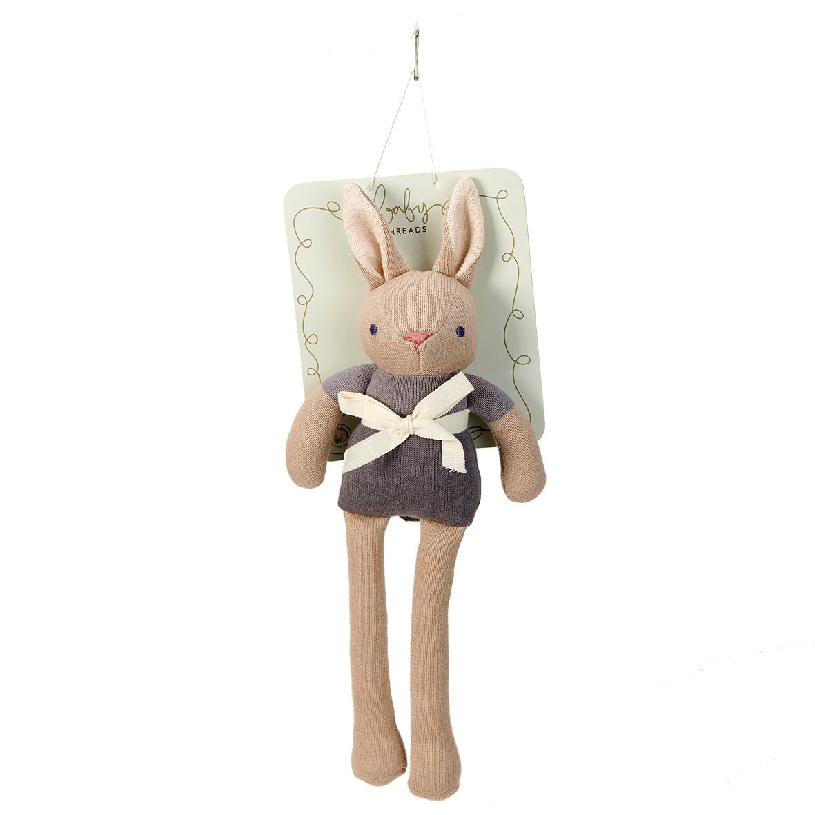 Baby Threads Taupe Bunny Doll - Baby&More