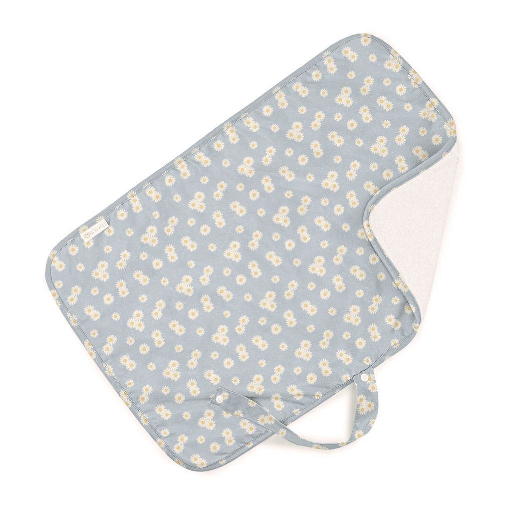 Baby Travel Changing Mats - Ditsy Daisy Sky Blue - Baby&More
