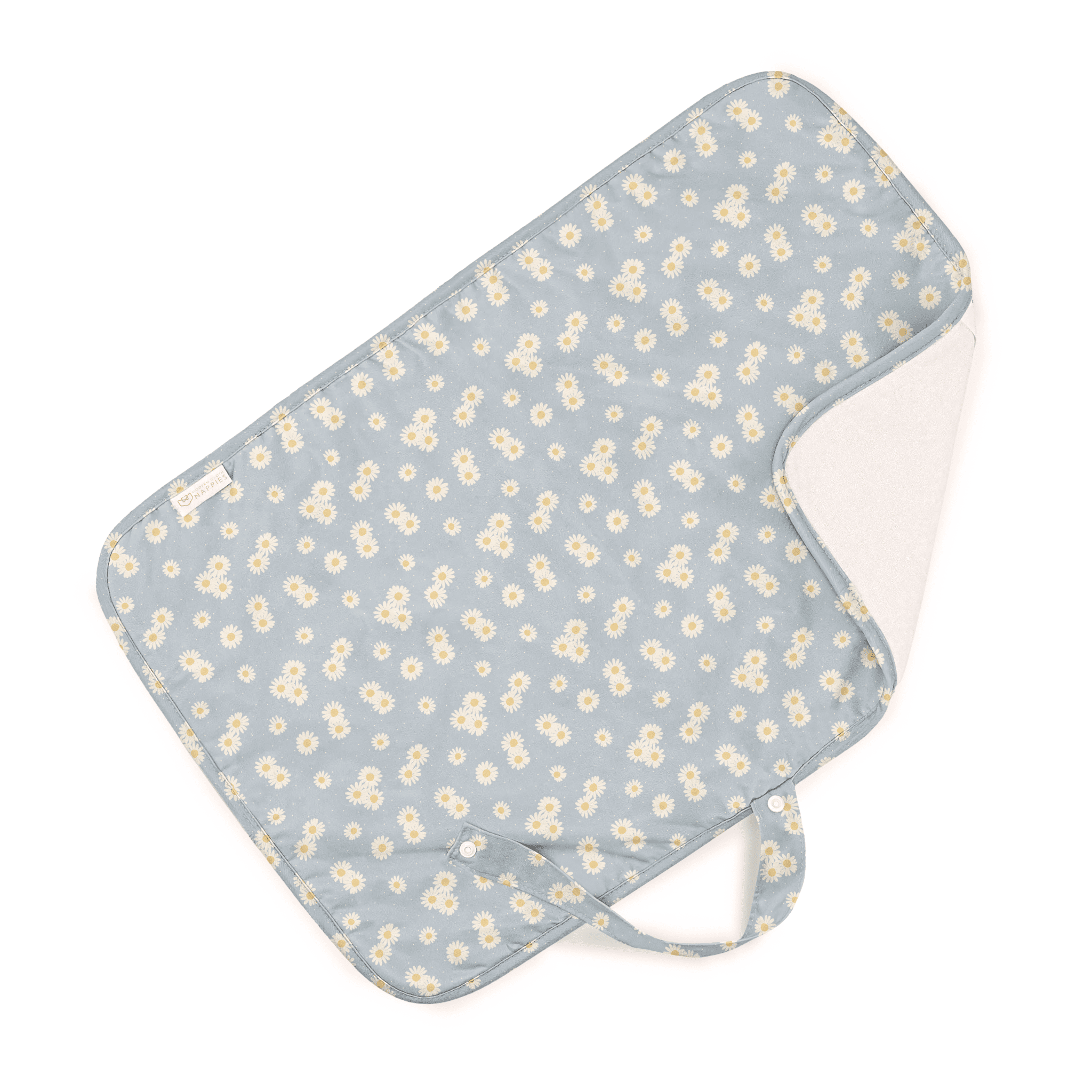 Baby Travel Changing Mats - Ditsy Daisy Sky Blue - Baby&More