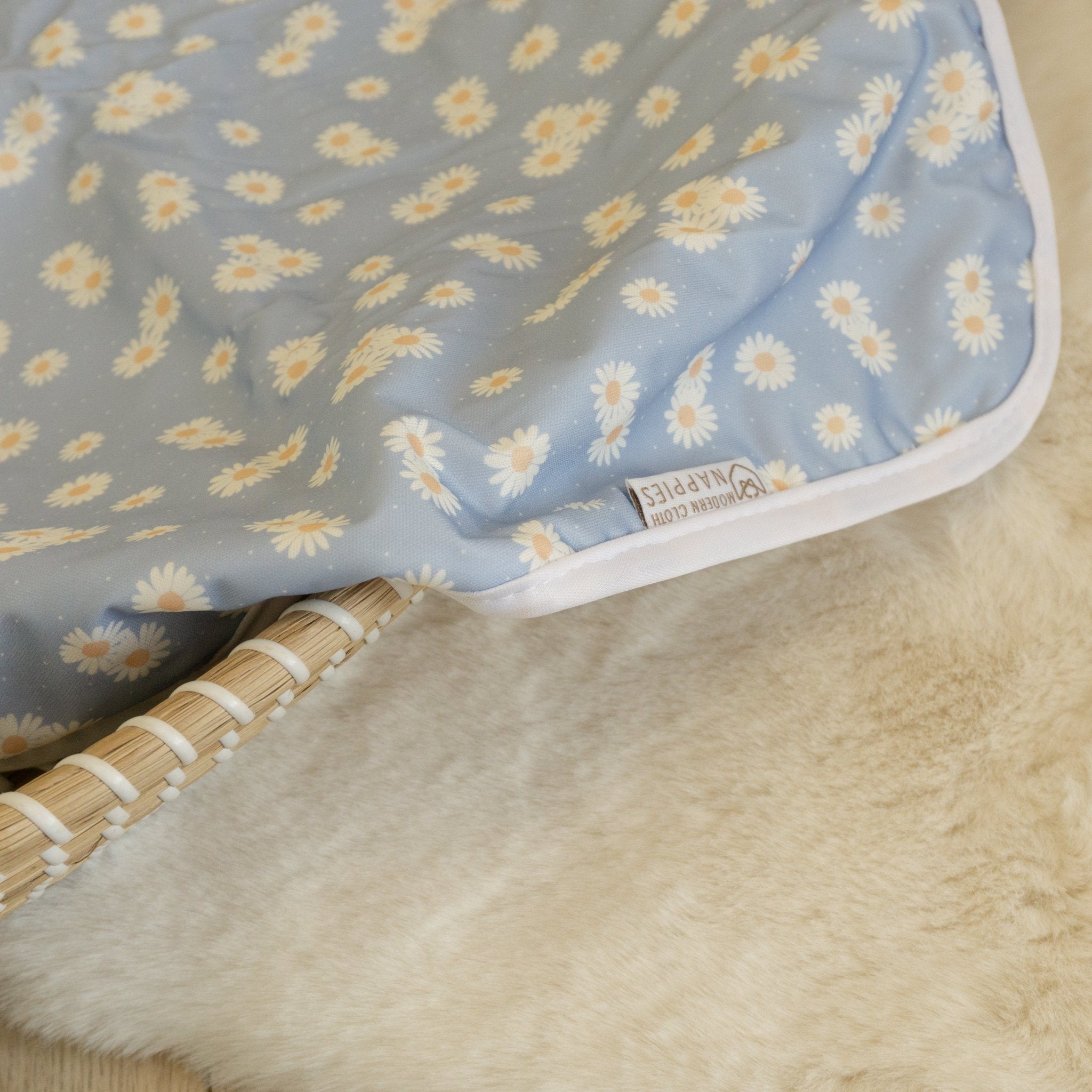Baby Travel Changing Mats - Ditsy Daisy Sky Blue - Baby&More