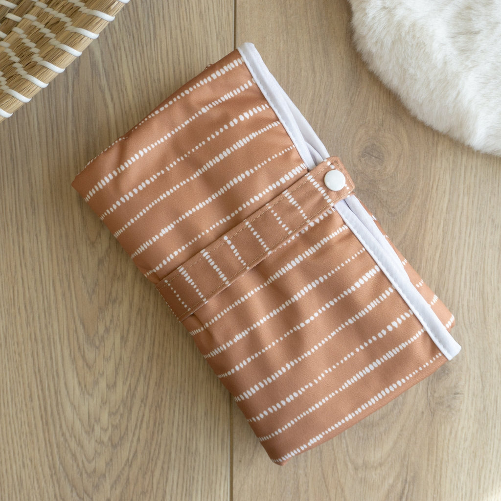 Baby Travel Changing Mats - Dune Tan with White - Baby&More