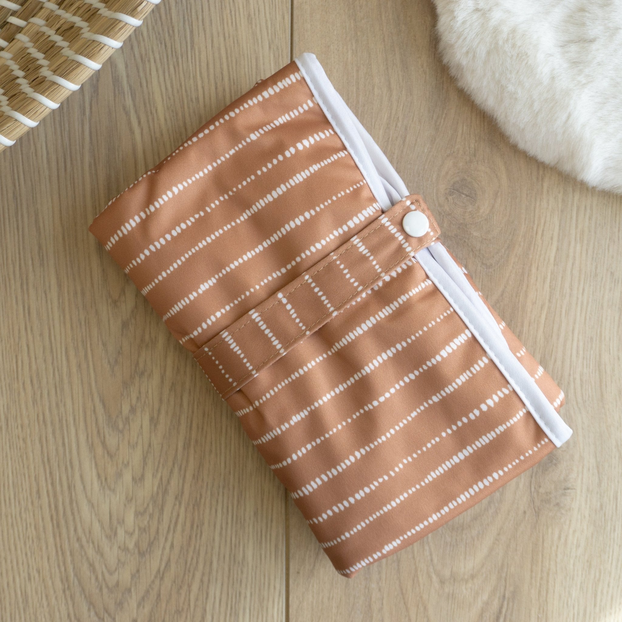 Baby Travel Changing Mats - Dune Tan with White - Baby&More