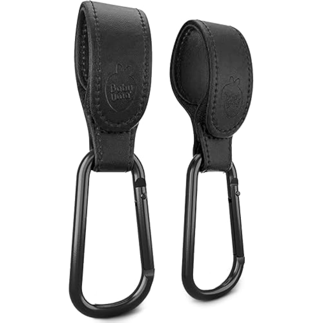 Baby Uma Leather - Style Buggy Bag Clips - 2 Pack - Black - Baby&More