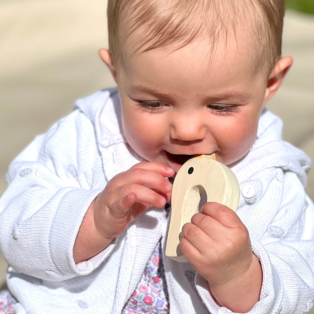 Mentari Wooden Bird & Kitten Teethers