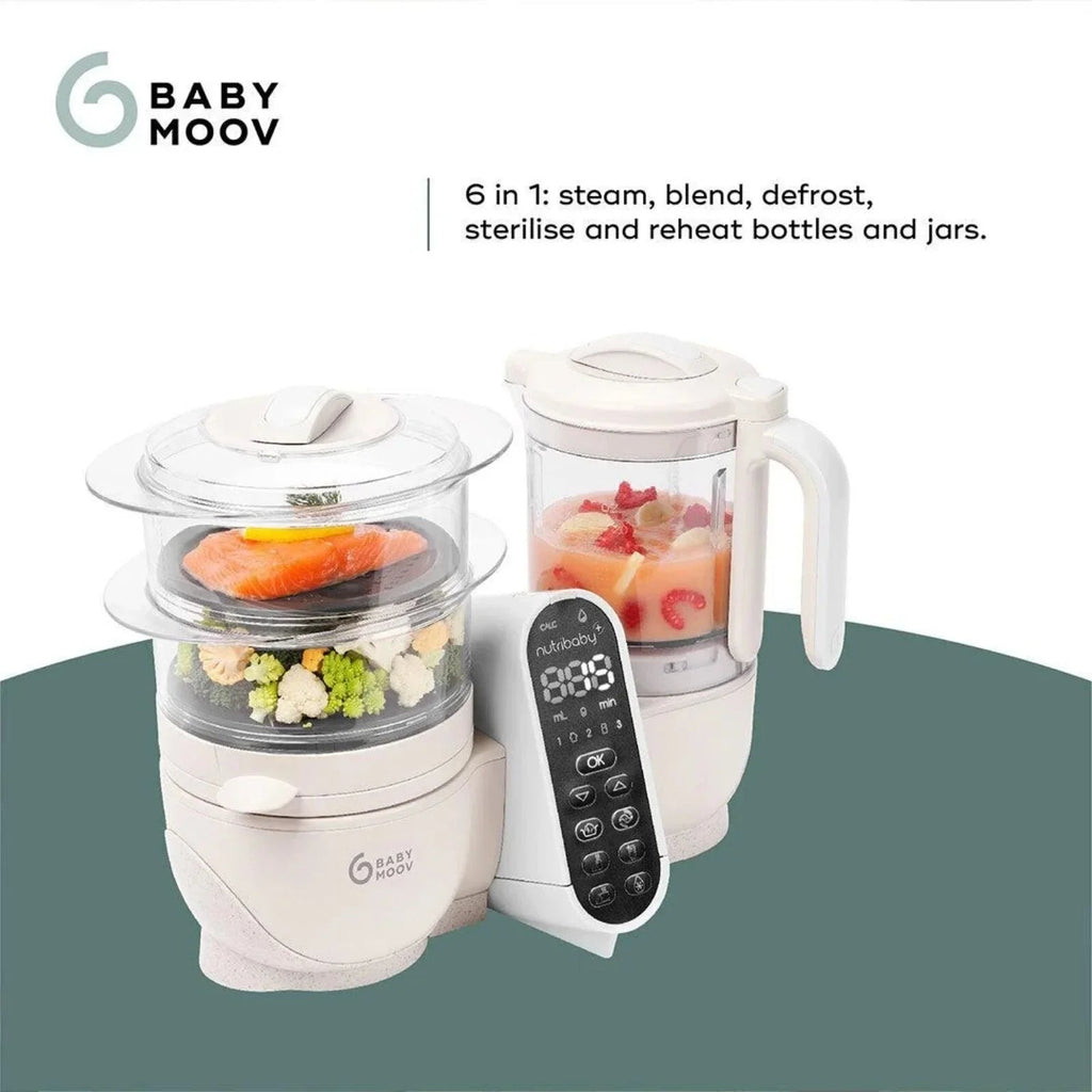 Babymoov Nutribaby (+) 6 - in - 1 Baby Food Maker - Mineral - Baby&More