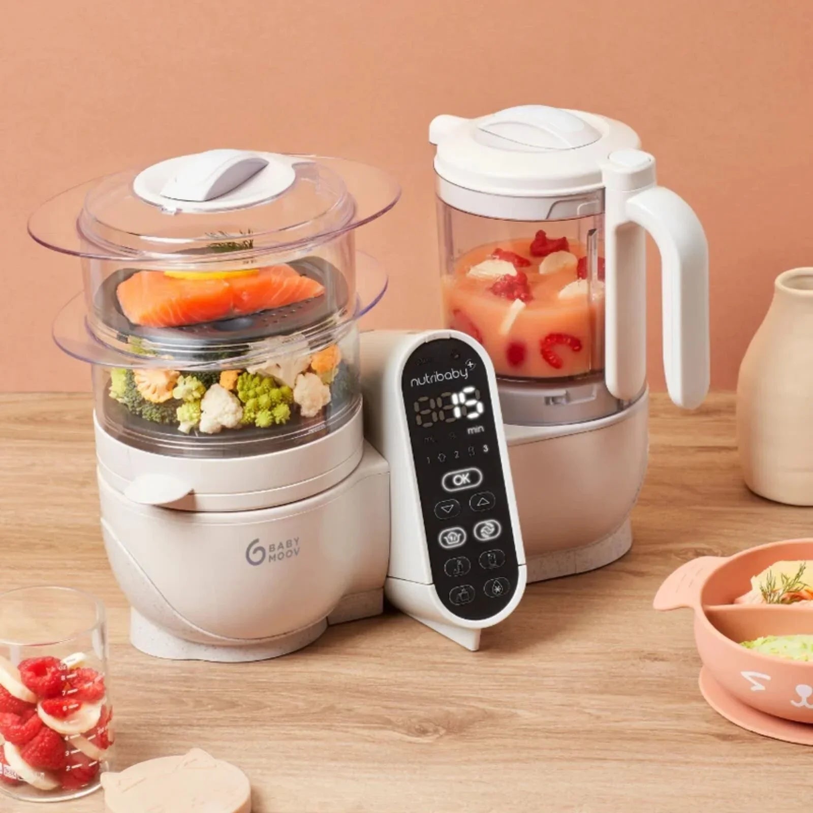 Babymoov Nutribaby (+) 6 - in - 1 Baby Food Maker - Mineral - Baby&More