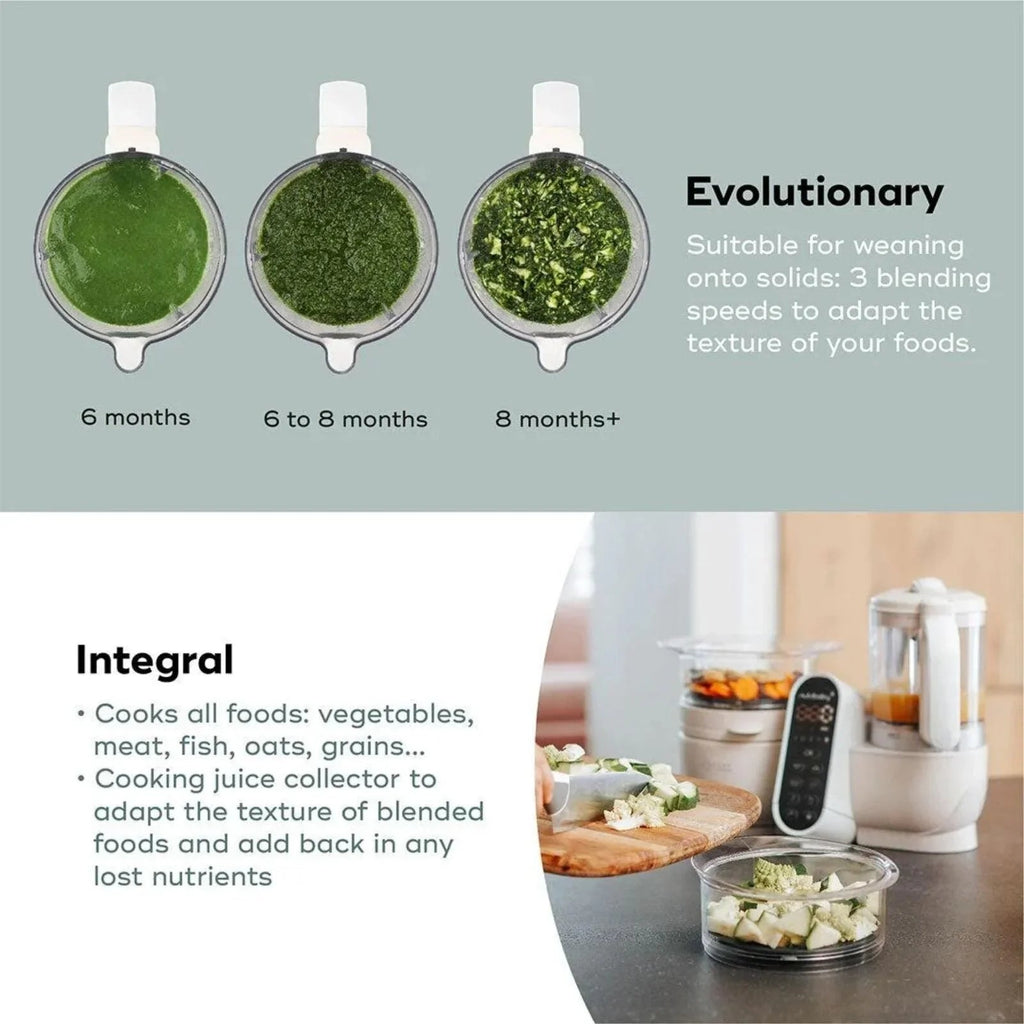 Babymoov Nutribaby (+) 6 - in - 1 Baby Food Maker - Mineral - Baby&More