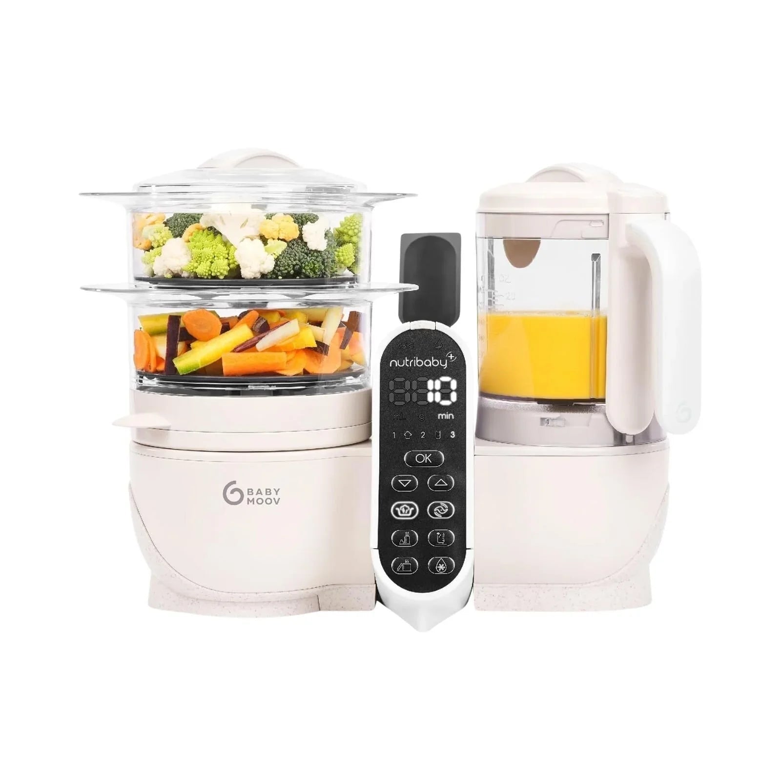 Babymoov Nutribaby (+) 6 - in - 1 Baby Food Maker - Mineral - Baby&More