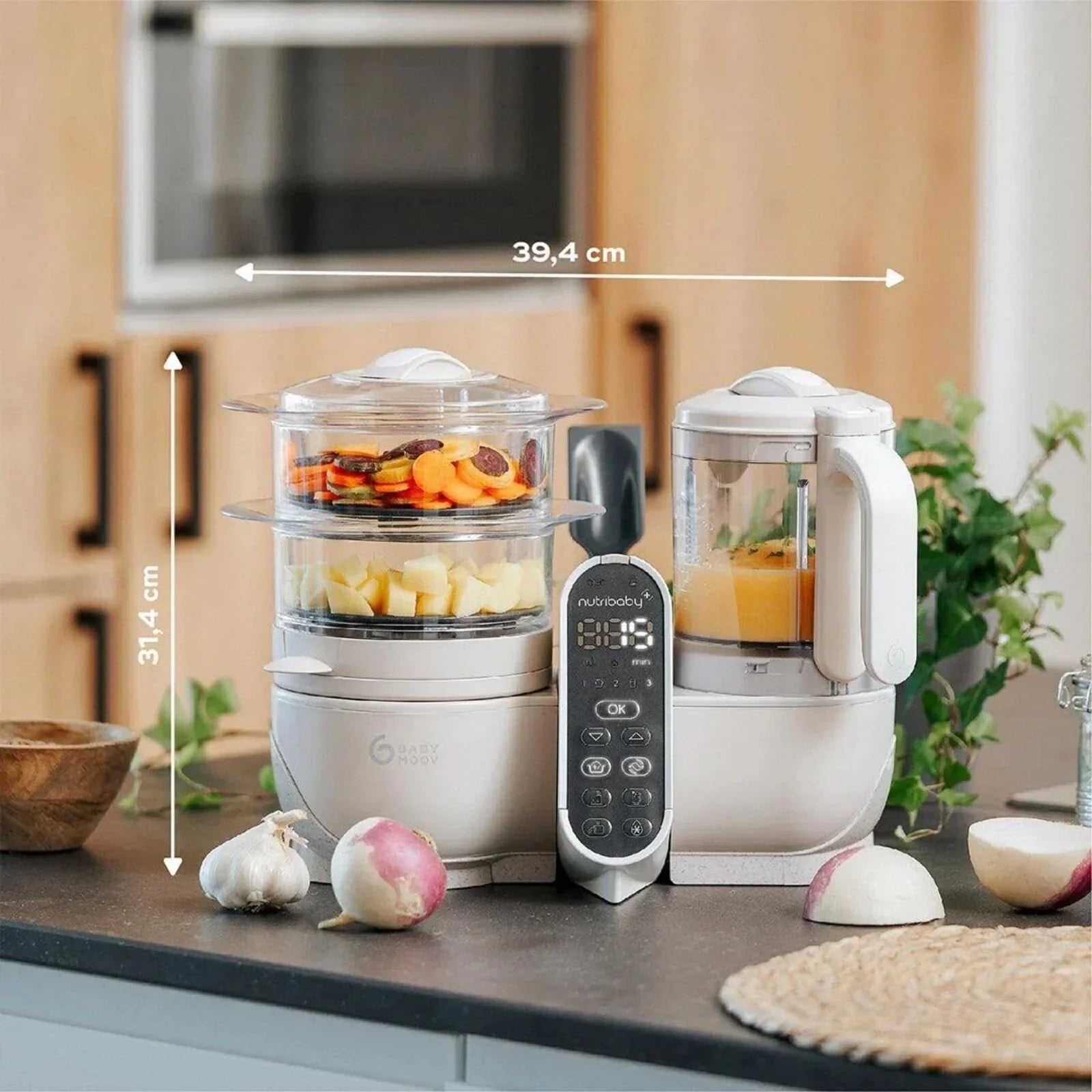 Babymoov Nutribaby (+) 6 - in - 1 Baby Food Maker - Mineral - Baby&More